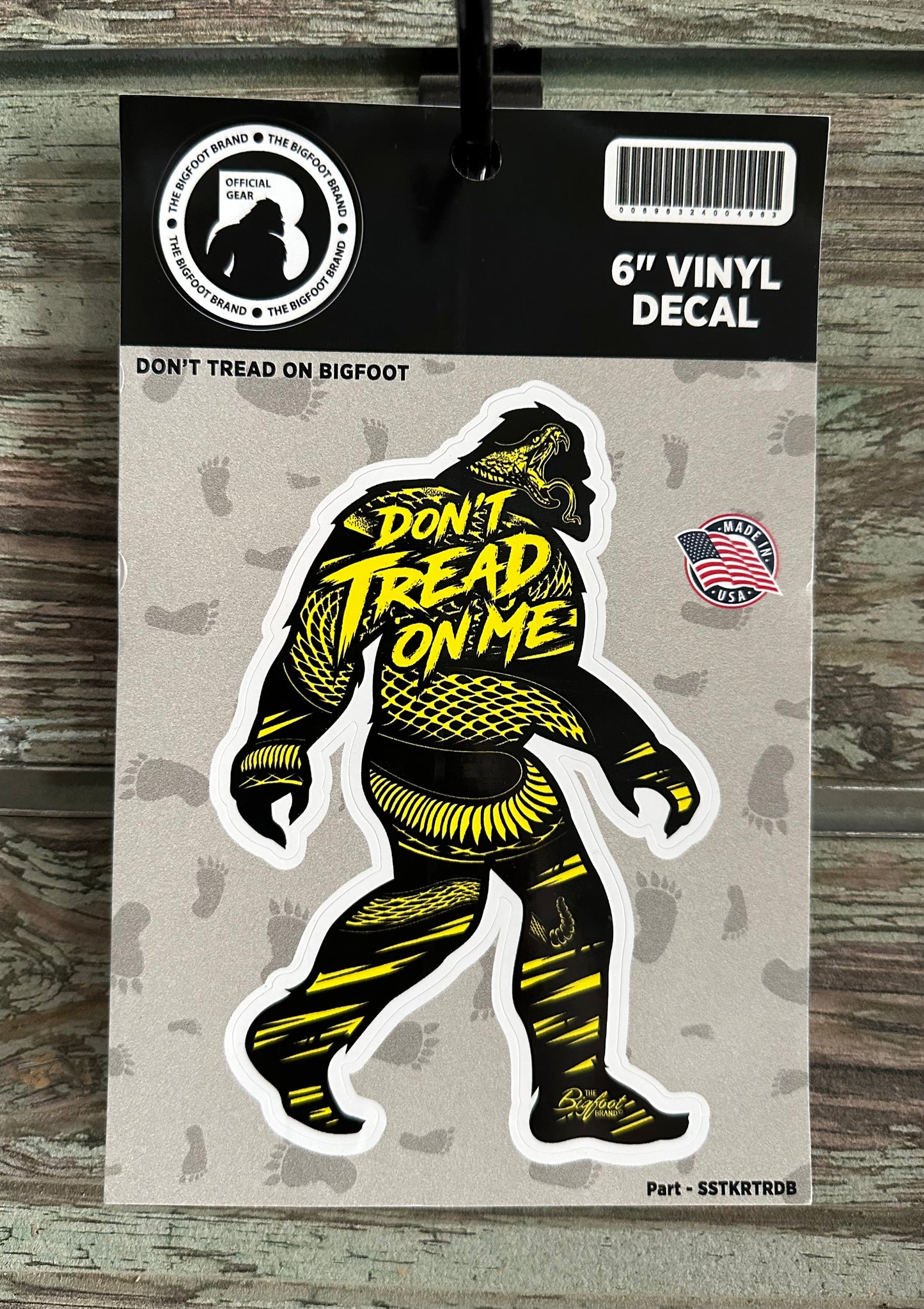 Squatch Sticker Don't Tread BLK