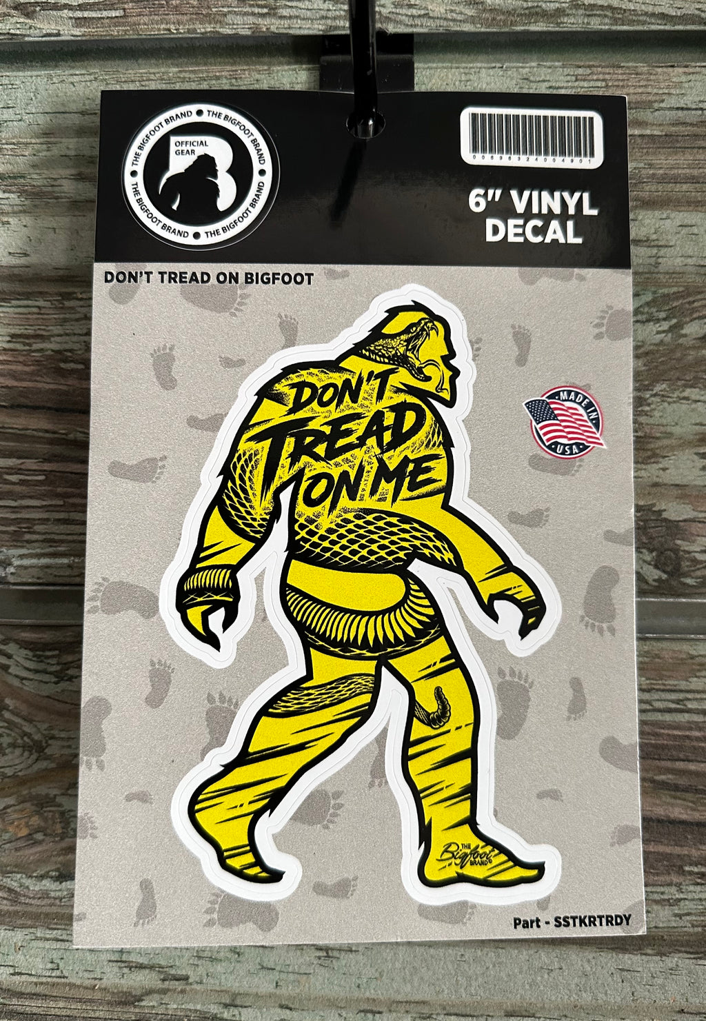 Squatch Sticker Don't Tread YLW
