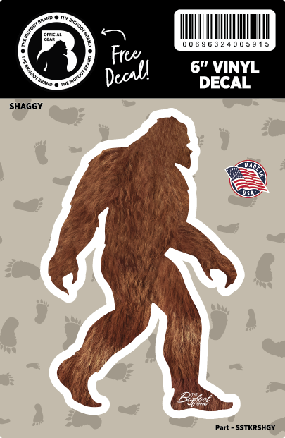 Shaggy Bigfoot Sticker