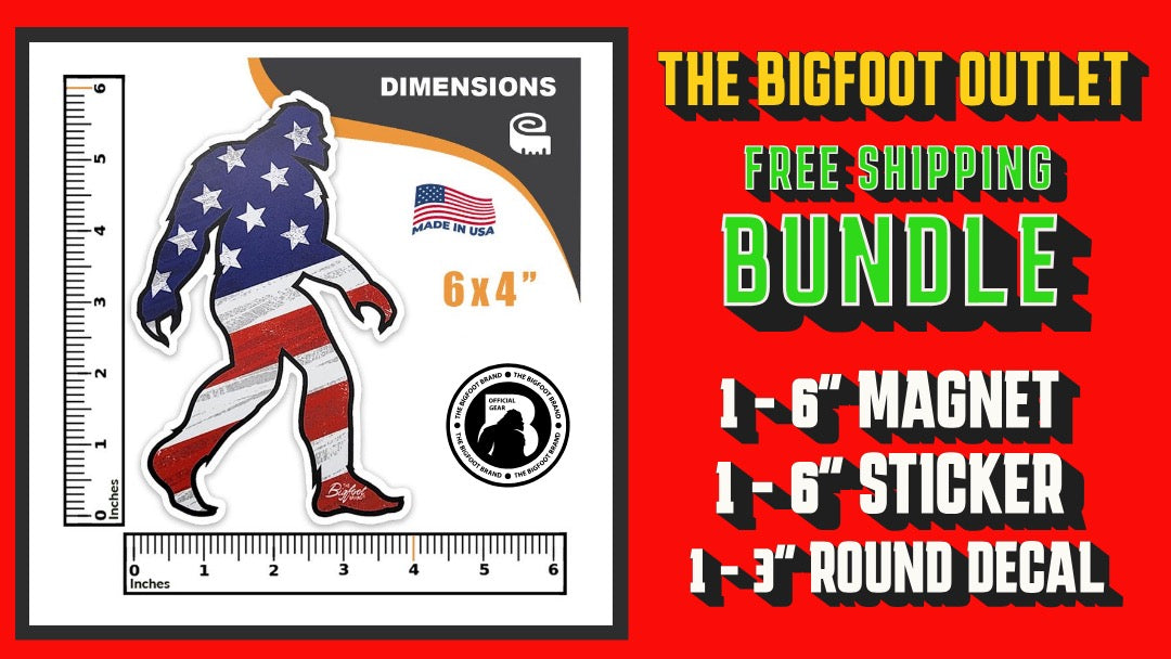 Americana Bigfoot Sticker and Magnet Bundle