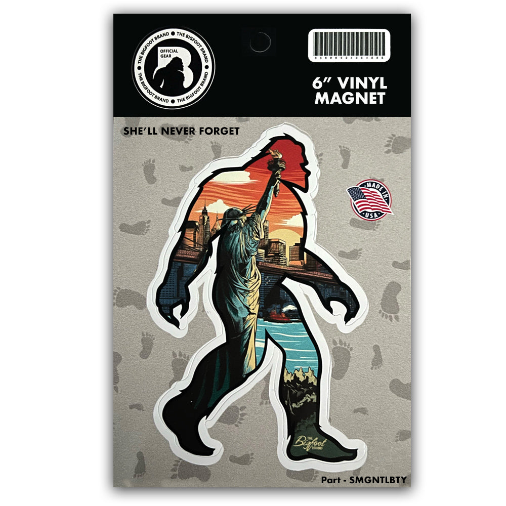 Never Forget Statue Of Liberty Bigfoot Magnet