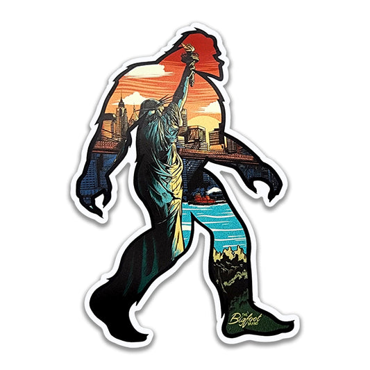 Never Forget Statue Of Liberty Bigfoot Sticker