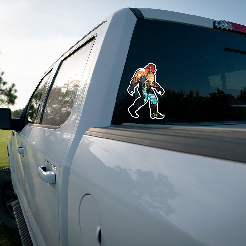 Never Forget Statue Of Liberty Bigfoot Sticker